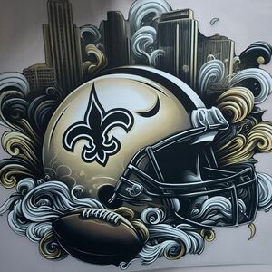 Gold and Black Football DTF TRANSFER!